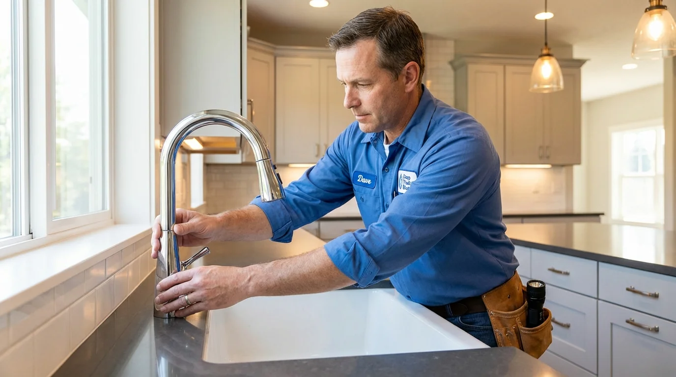 Kitchen faucet installation by Johns Plumbing LLC in Byhalia